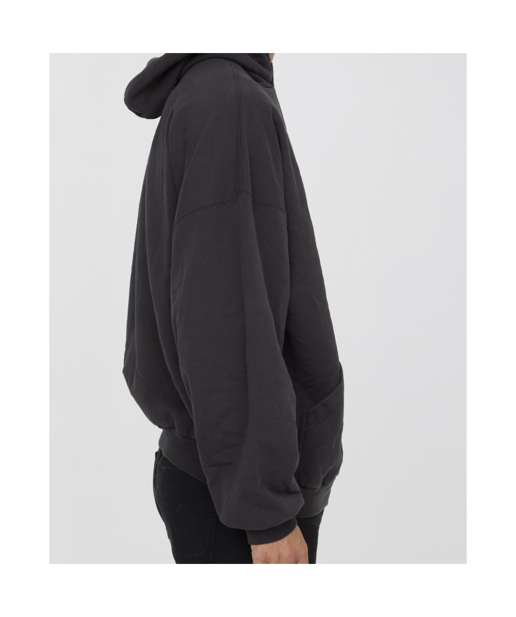Balenciaga Logo-print Hoodie In Black