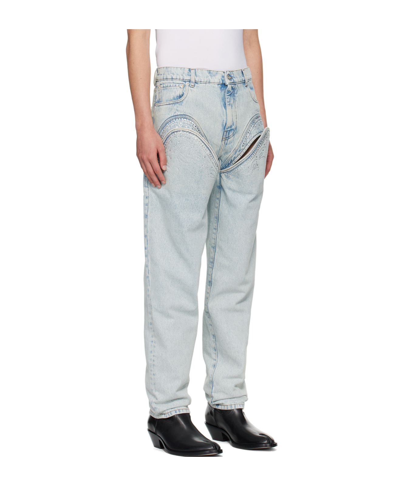 Y/project High-waist Jeans In Green