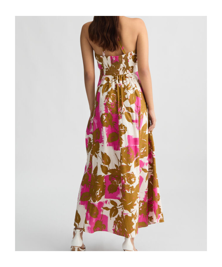 Liu •jo Liu Jo Printed Poplin Dress In Brown