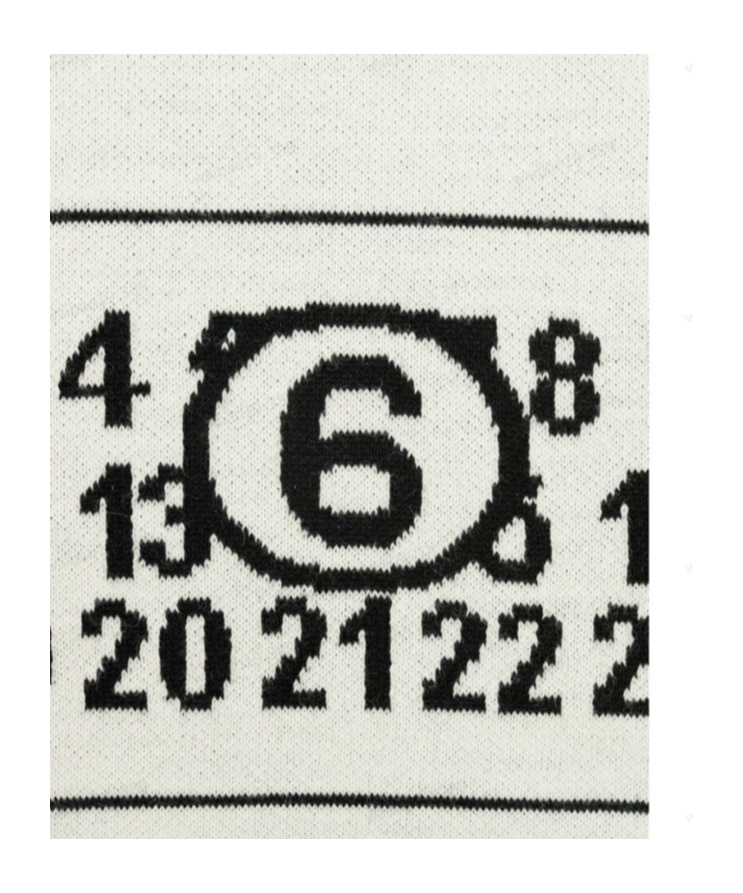 MM6 MAISON MARGIELA LOGO-PRINT WOOL-BLEND SCARF