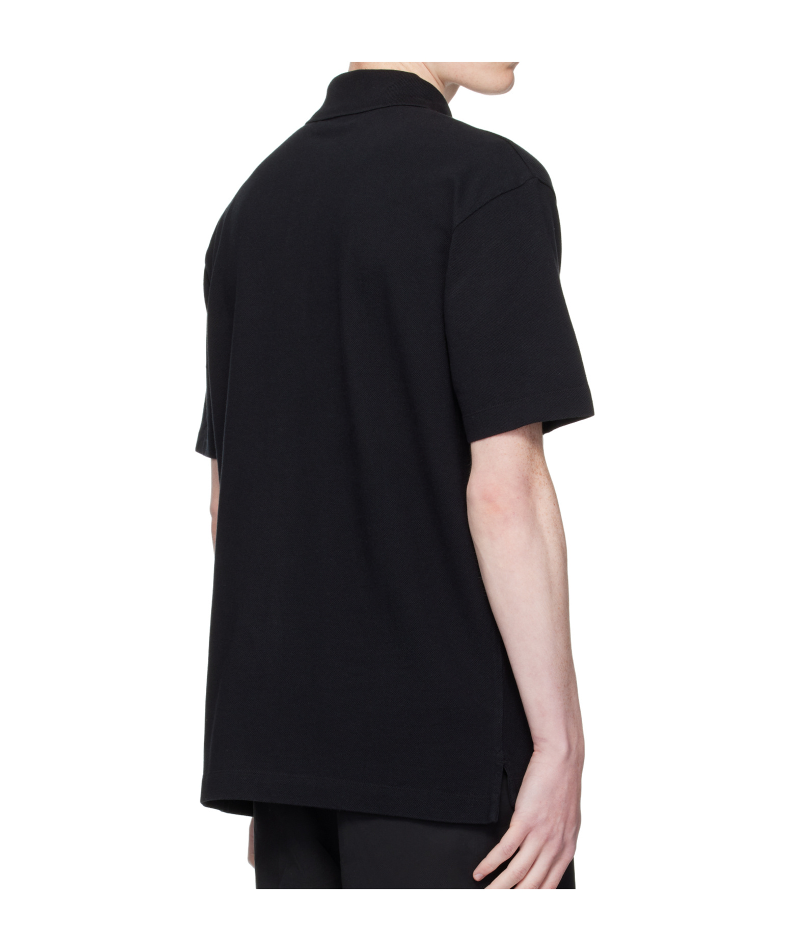 Maison Kitsuné Polo Shirt With Short Sleeves And Collar In Black