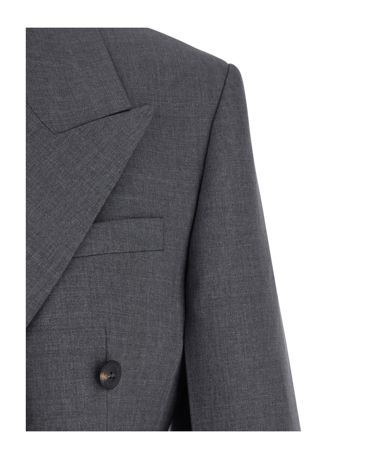 Rohe Double-breasted Blazer In Gray