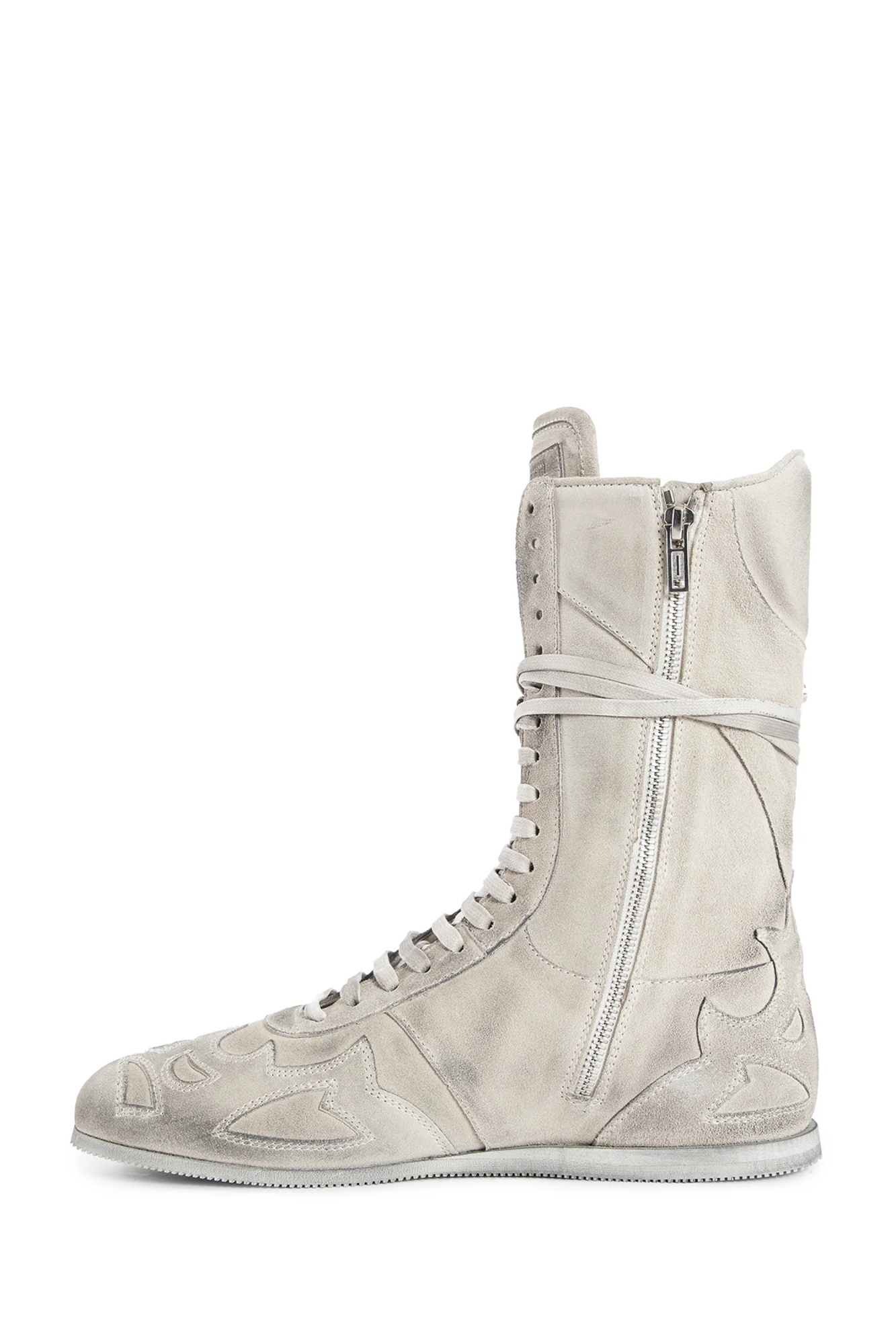 Ann Demeulemeester Lace-up High-top Sneakers In Gray
