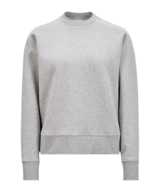 Moncler Long-sleeved Sweater In Gray