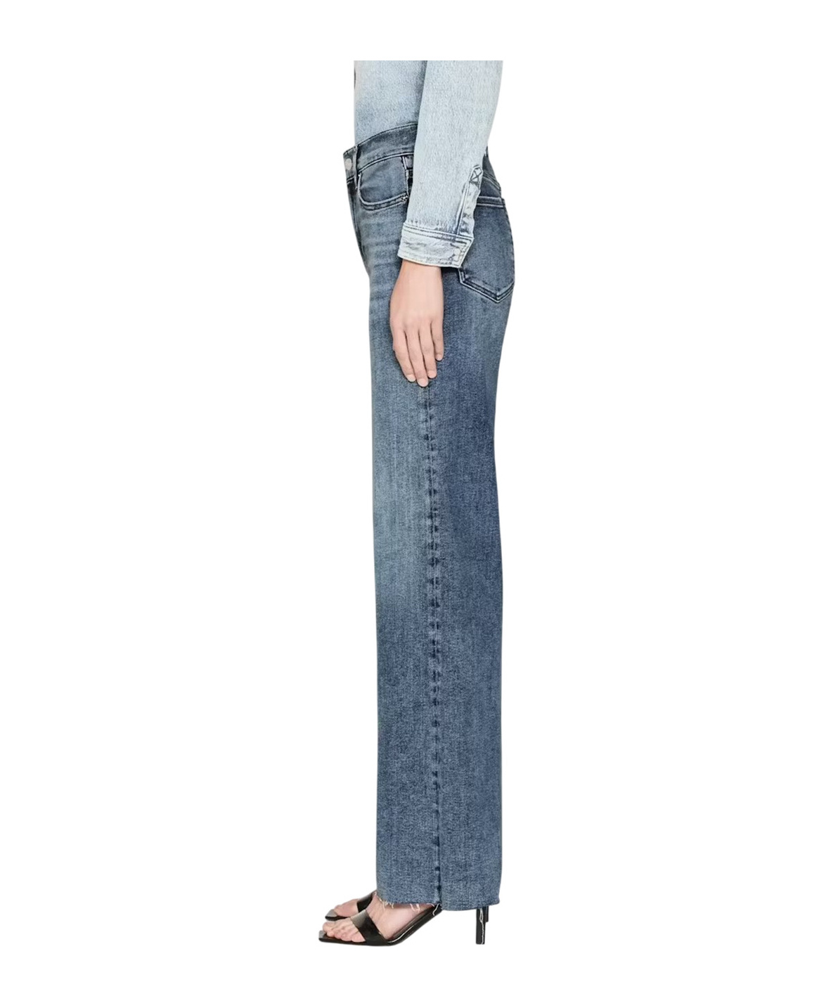 Frame Belt-loop Jeans In Blue