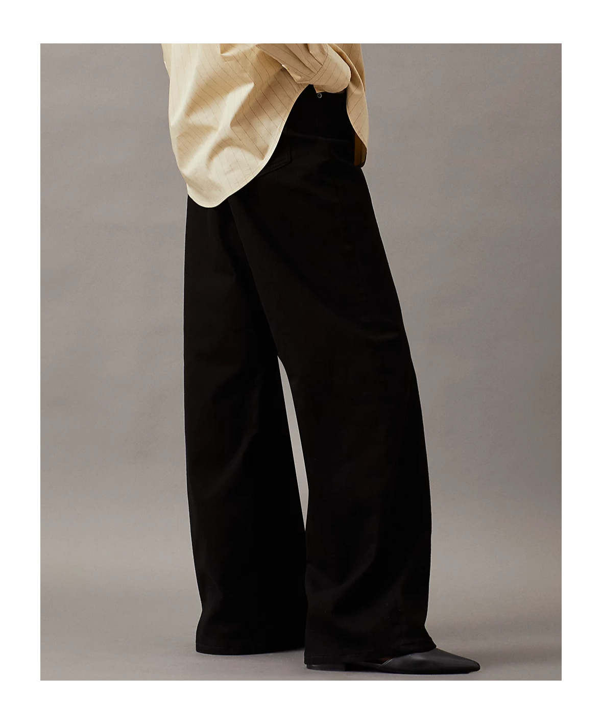 Shop Calvin Klein Wide-leg Jeans In Black