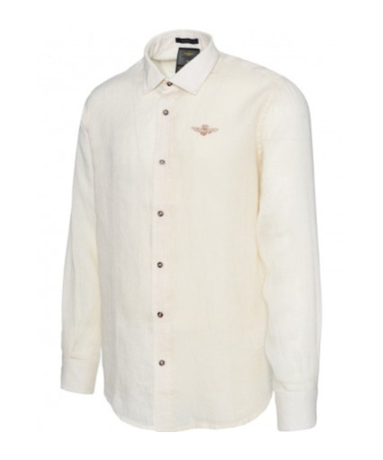 Aeronautica Militare Long-sleeved Shirt In White