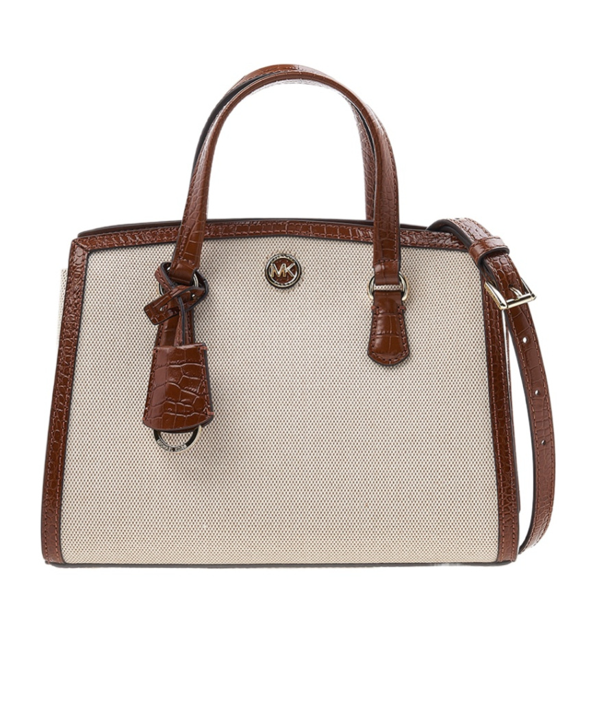 Michael Kors Double-handle Cross-body Bag In Nude