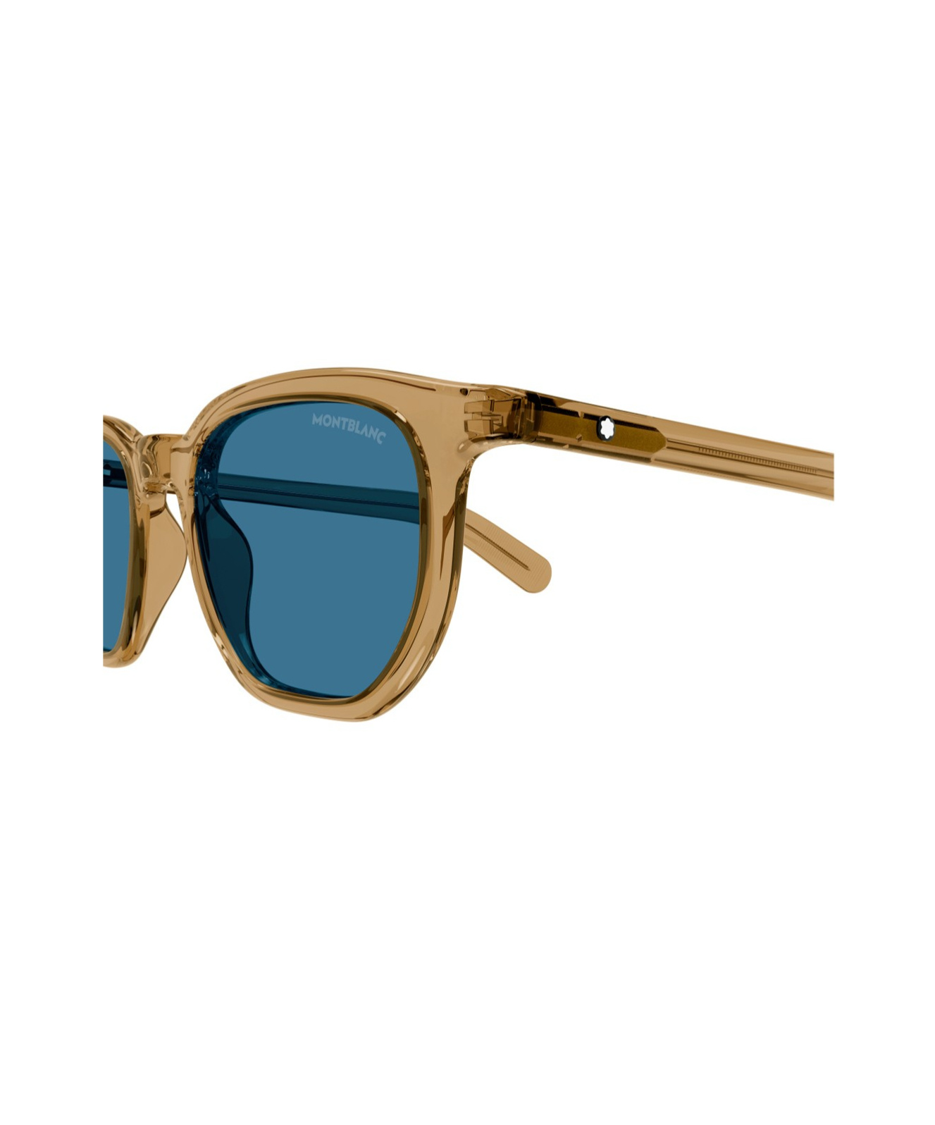 Montblanc Geometric-frame Sunglasses In Blue