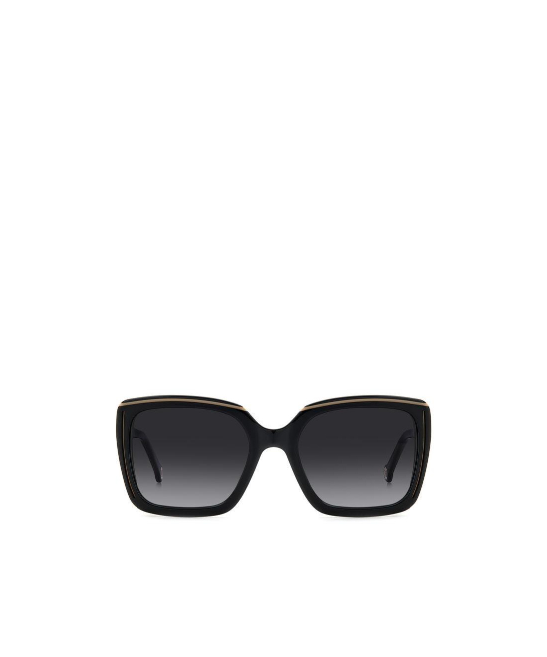 Carolina Herrera Contrast-border Square-frame Sunglasses In Black
