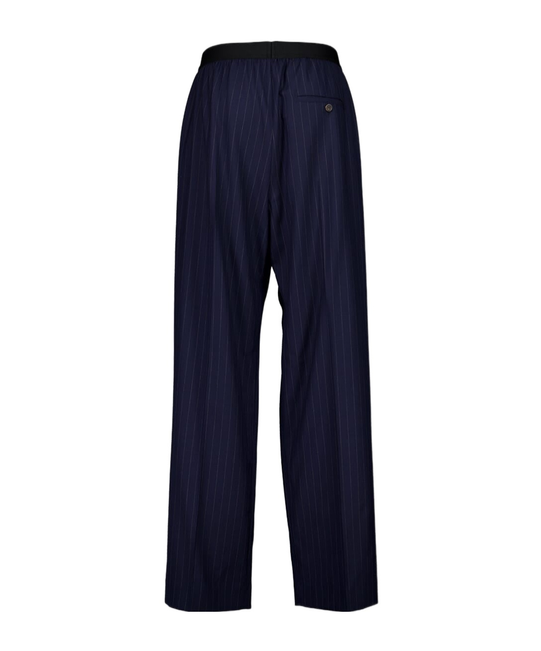 Balenciaga Straight-fit Pinstripe Trousers In Dark Navy