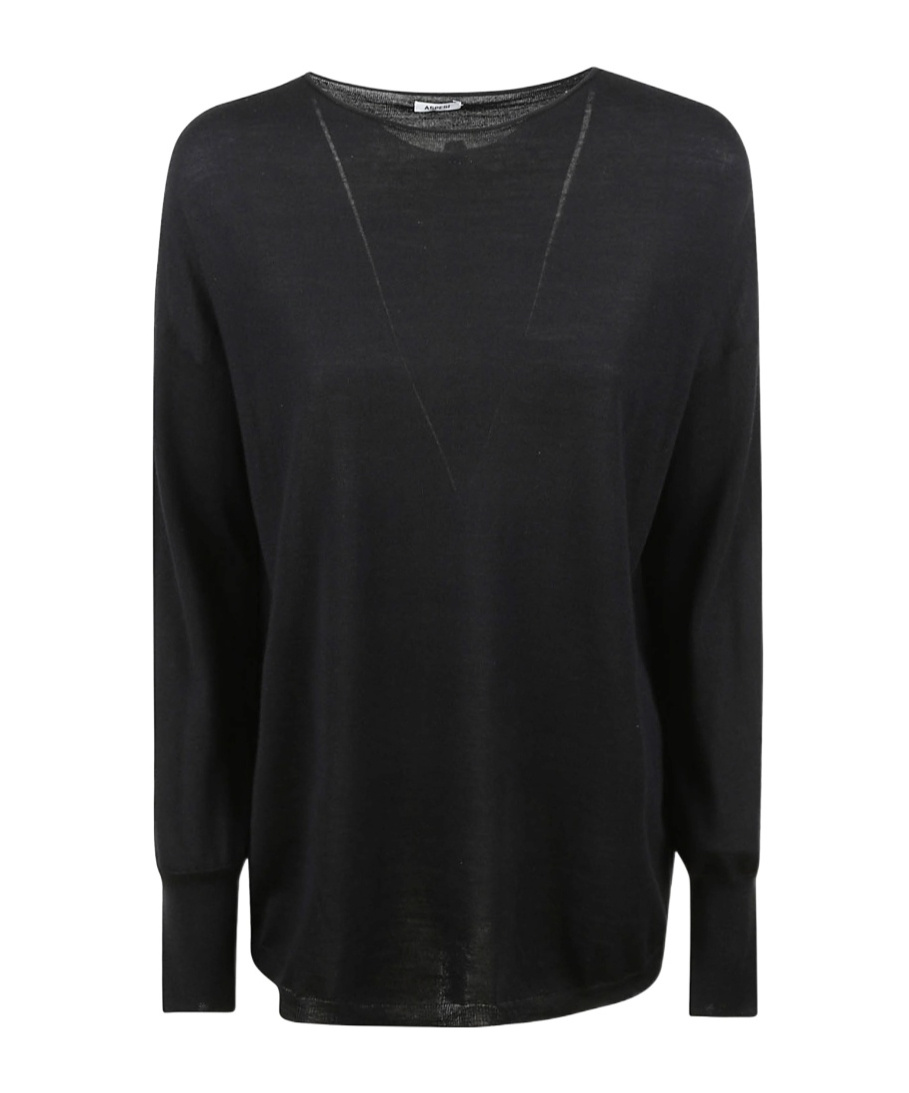 Aspesi Crew Neck Sweater In Black