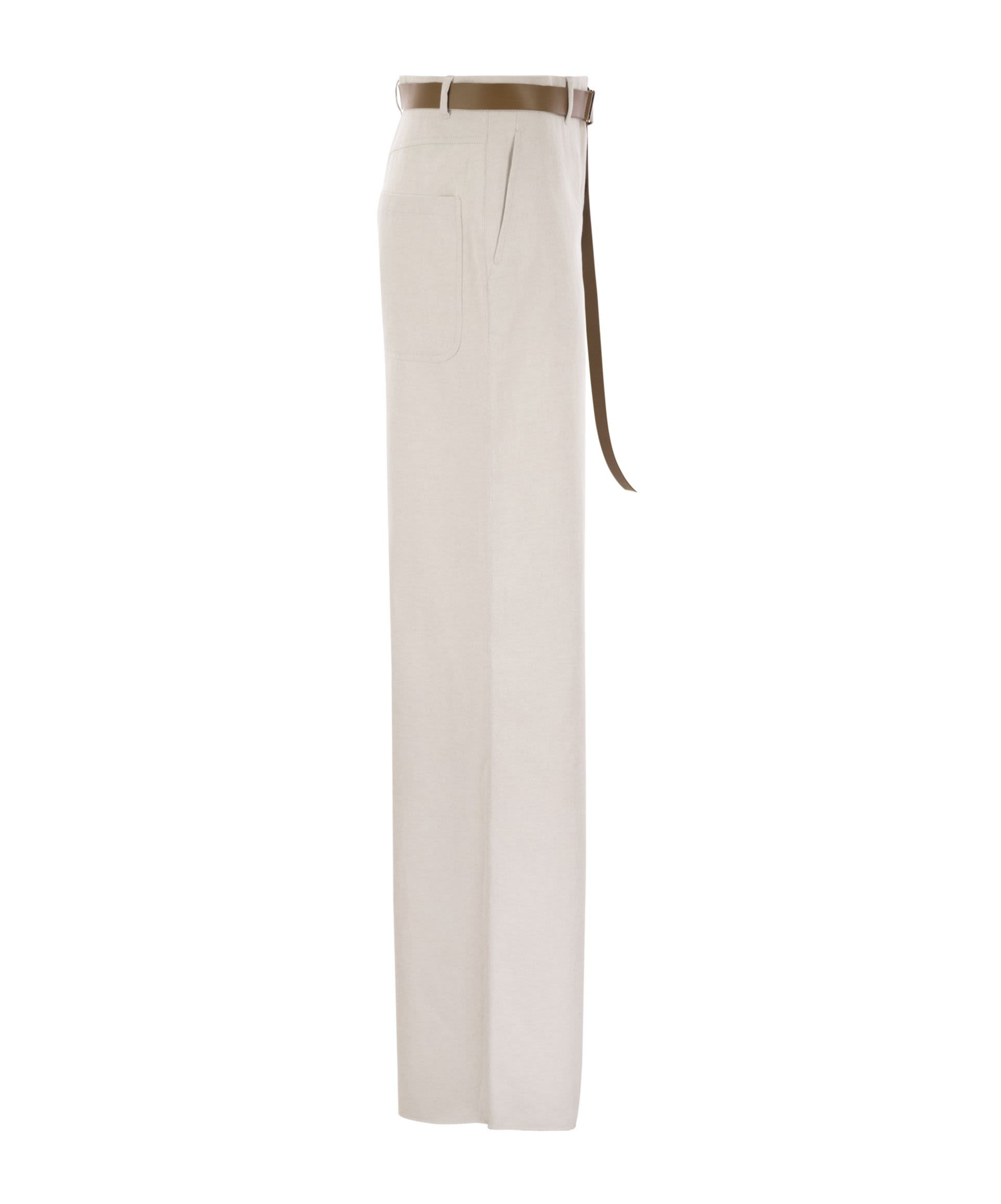 Max Mara Belt-loop Casual Pants In White