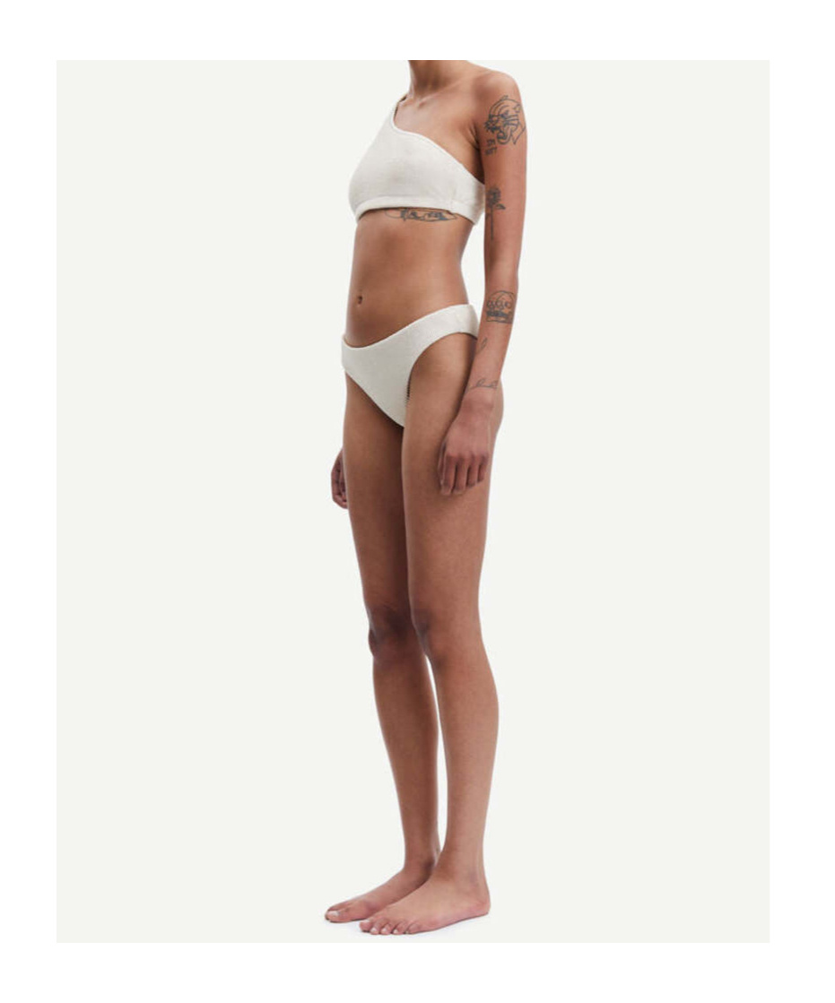 Samsoe & Samsoe Asymmetric One Shoulder Bikini Top In Neutral