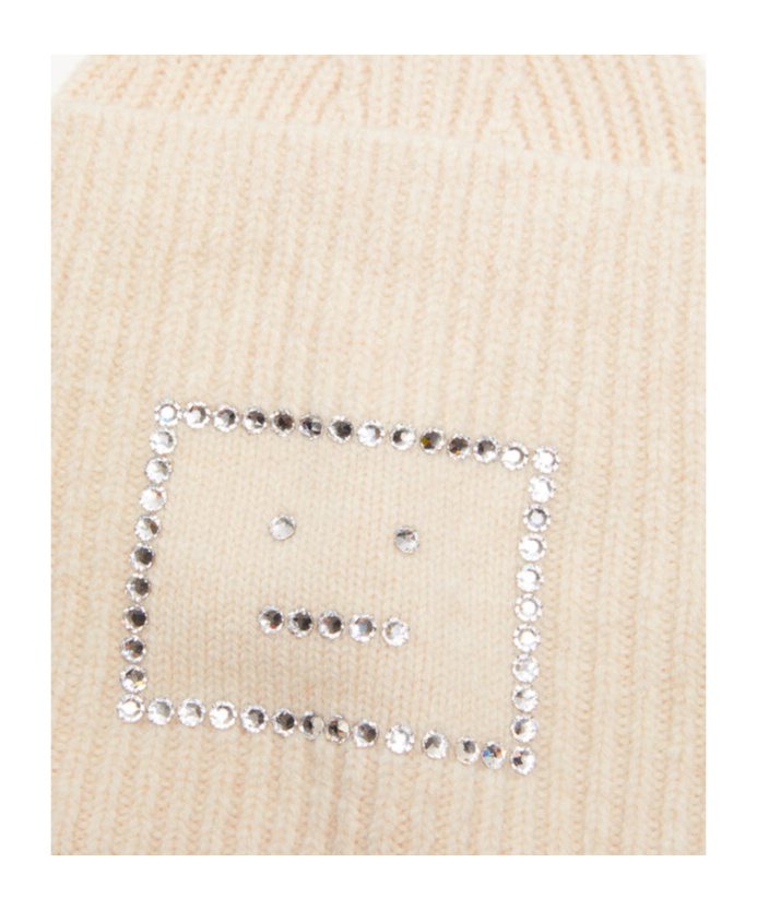 ACNE STUDIOS CRYSTAL-EMBELLISHED WOOL BEANIE