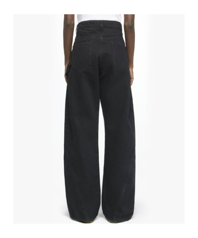 Jw Anderson Twisted Jeans In Black