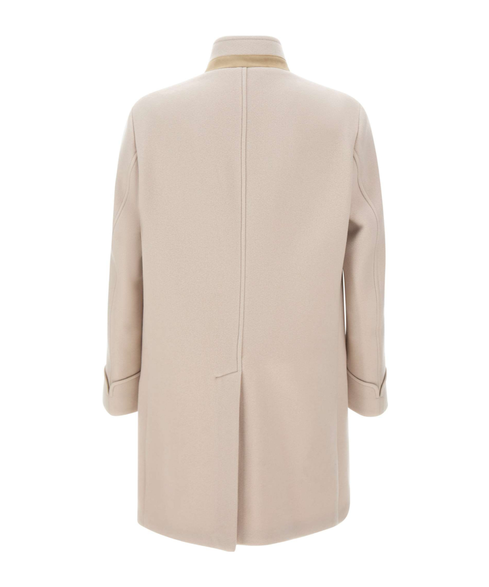 Eleventy Stand-collar Wool Coat In Brown