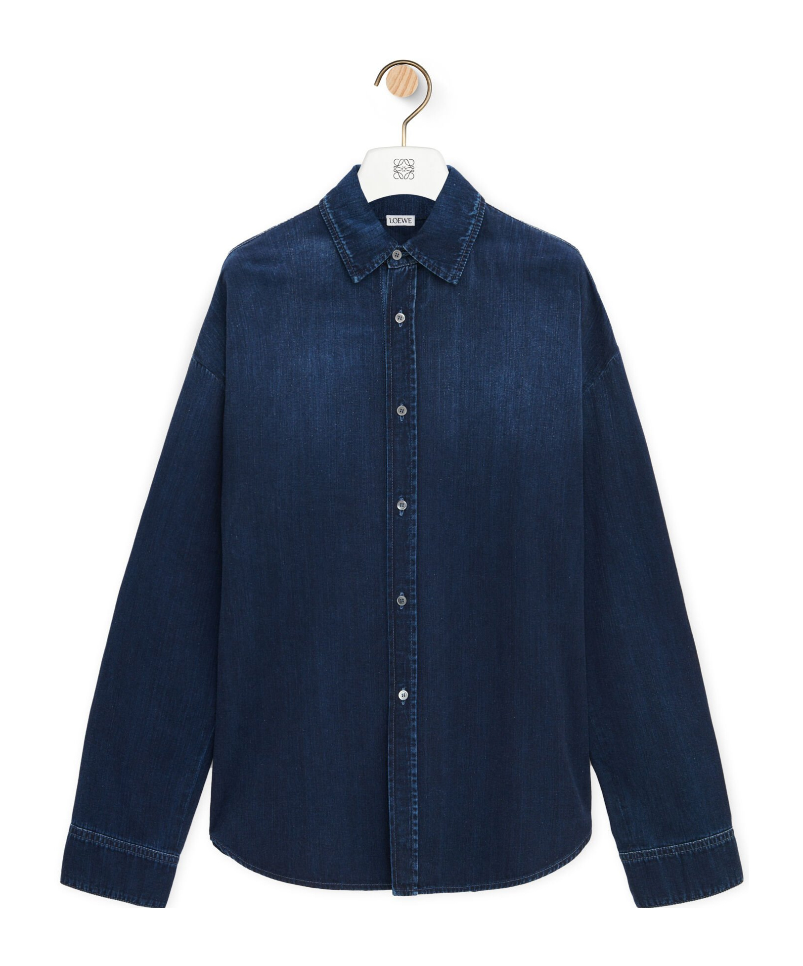 Loewe Button-up Denim Shirt In Black