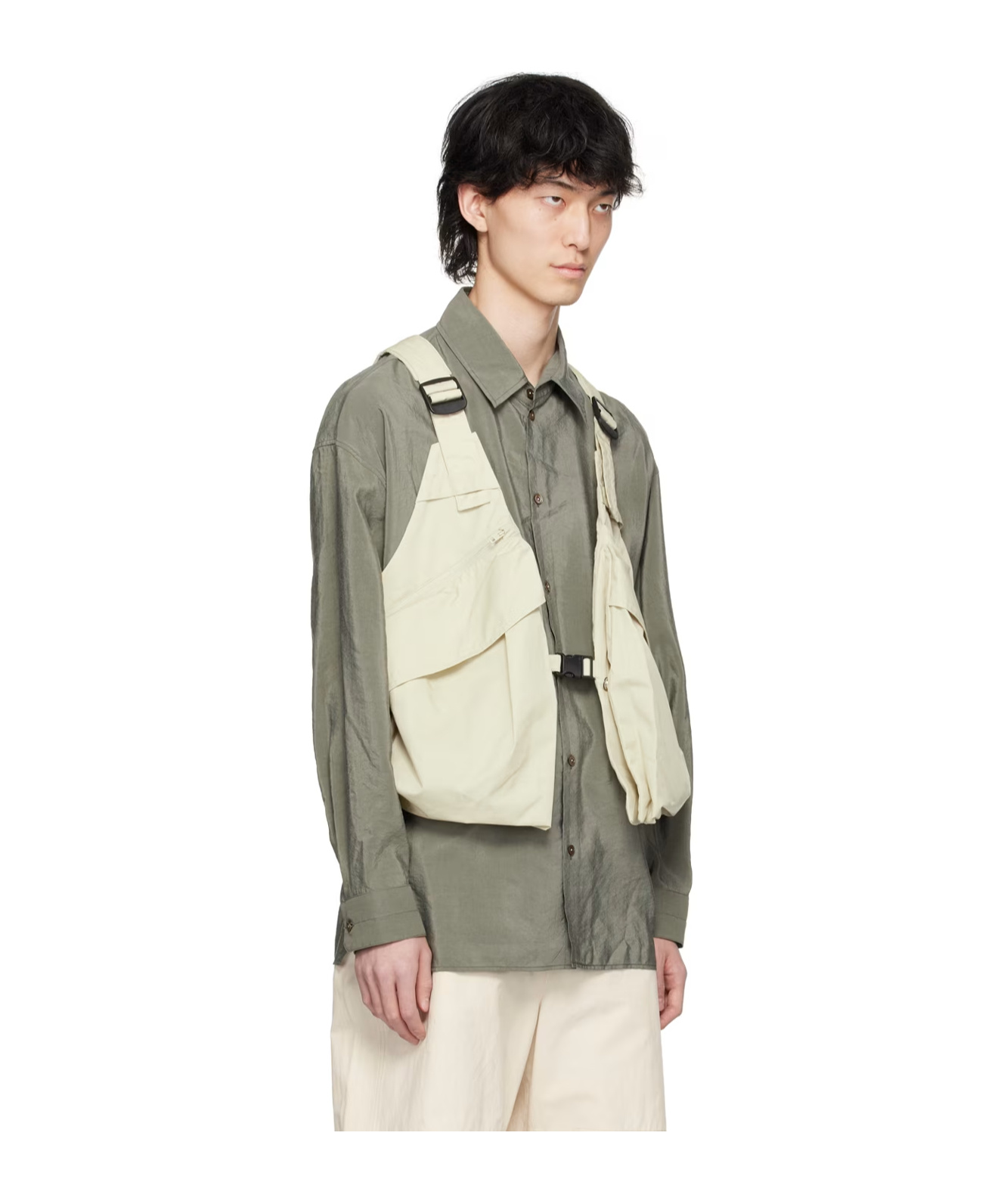 Lemaire Multipocket Vest In White