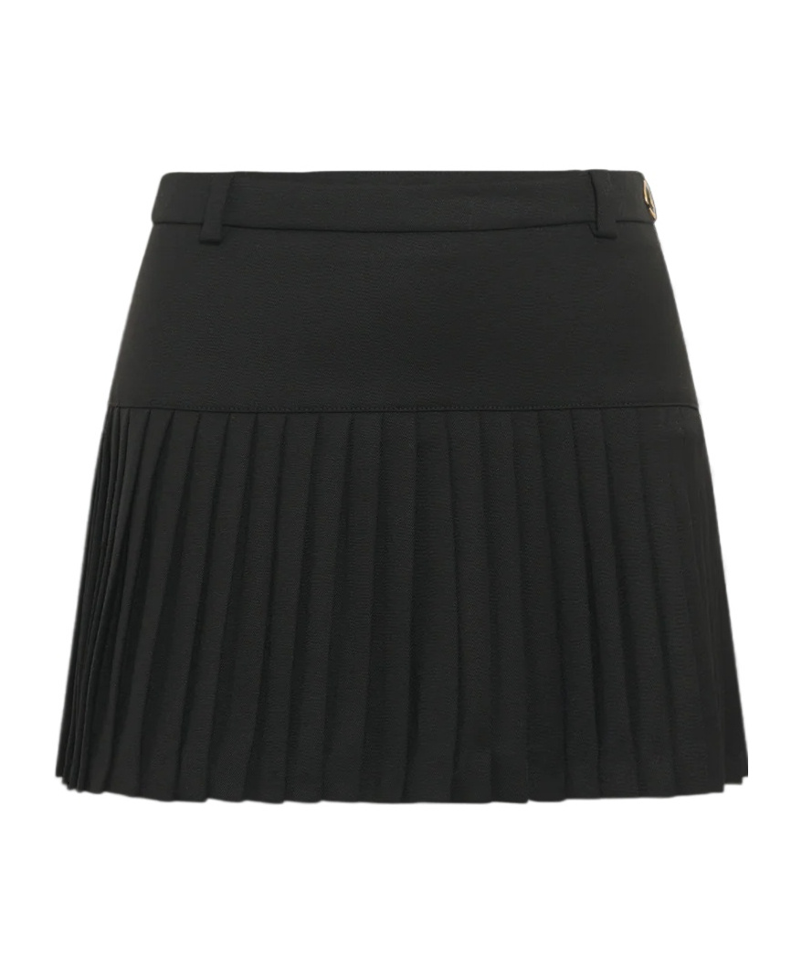 Marine Serre Mini Skirt In Black