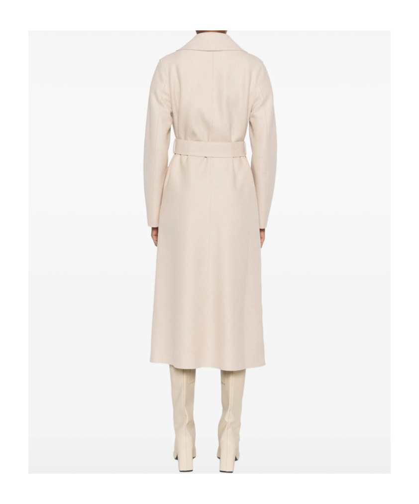 Harris Wharf London Belted Notched-lapels Coat In Brown