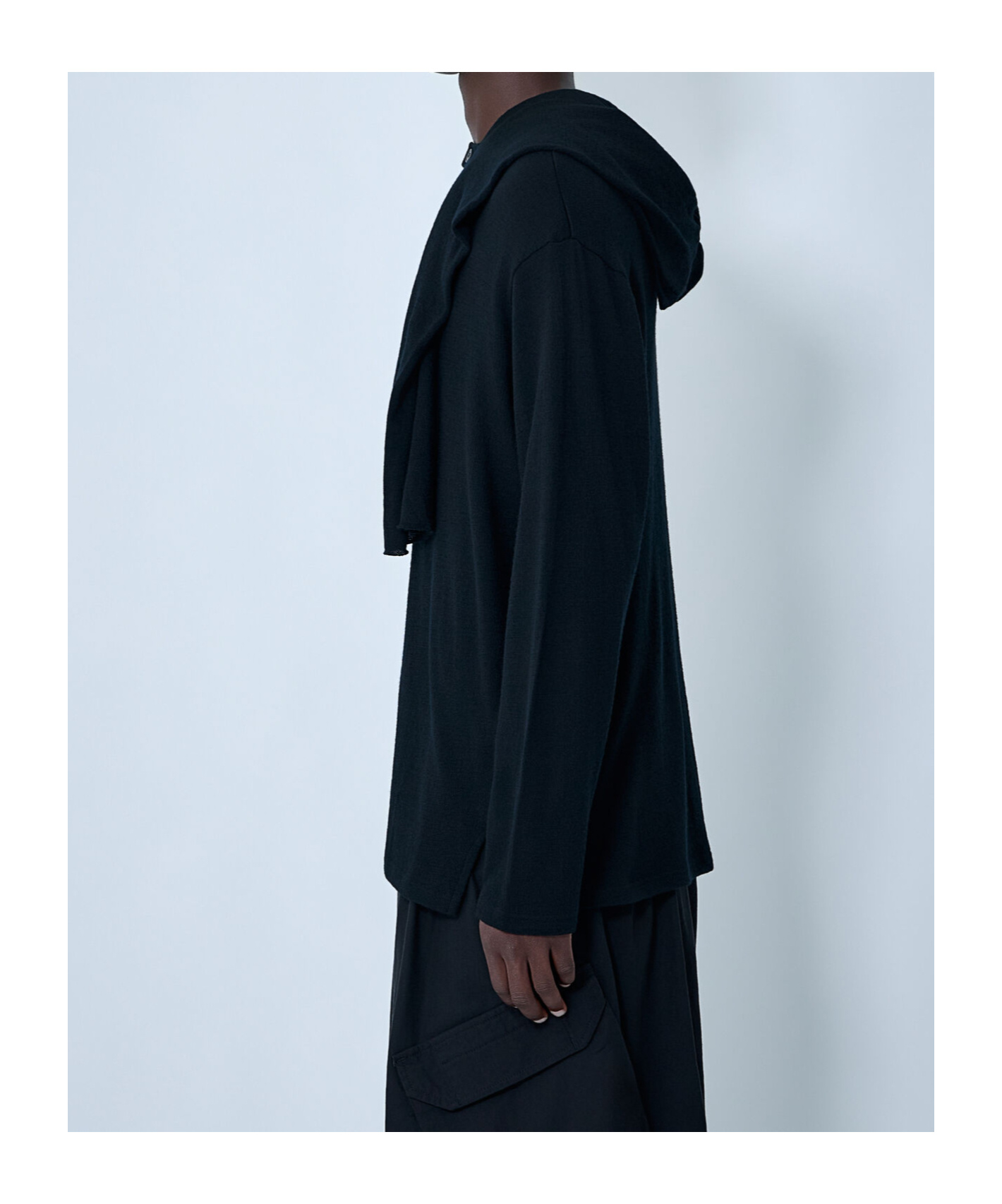 Yohji Yamamoto Hooded Sweater In Black