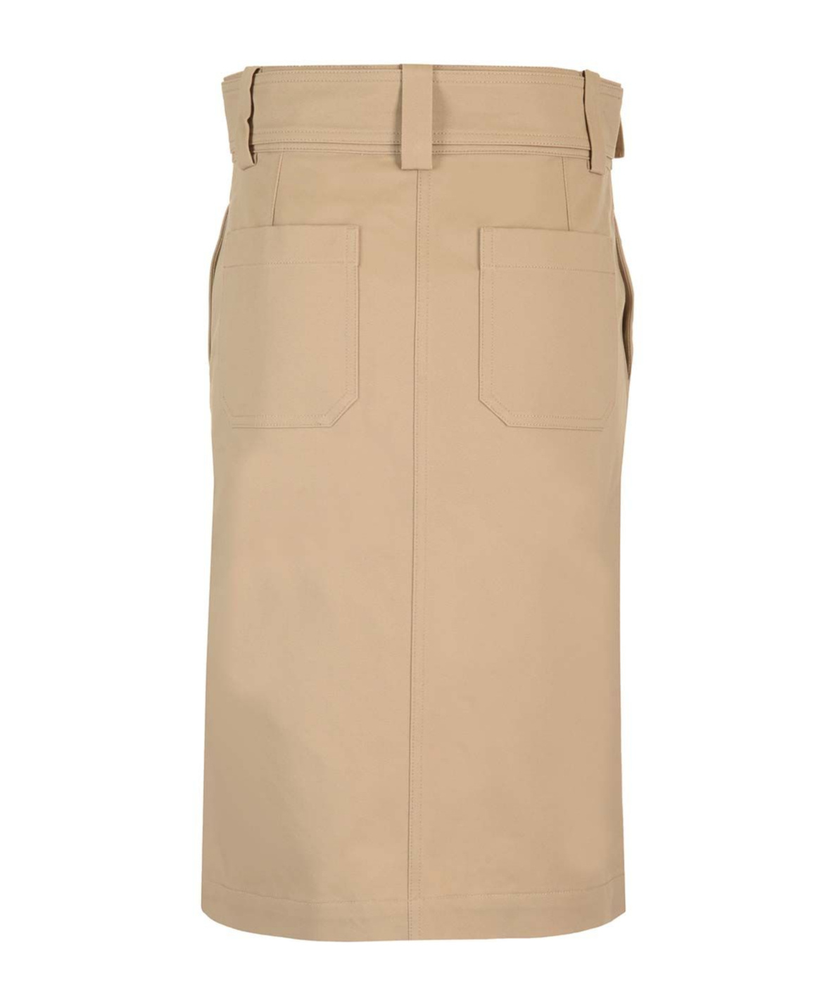 Shop Chloé Saharienne Midi Skirt In Nude