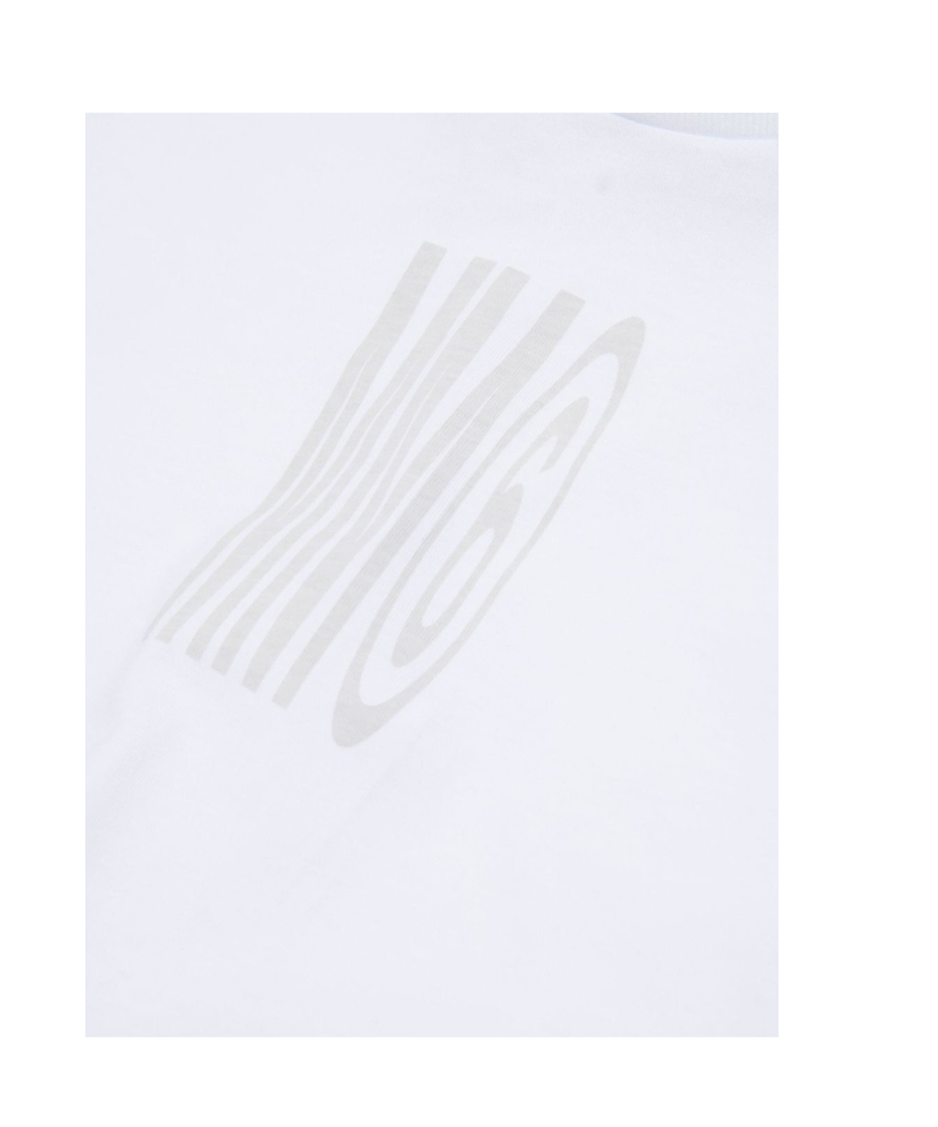 Mm6 Maison Margiela Cropped T-shirt With Institutional Logo In White