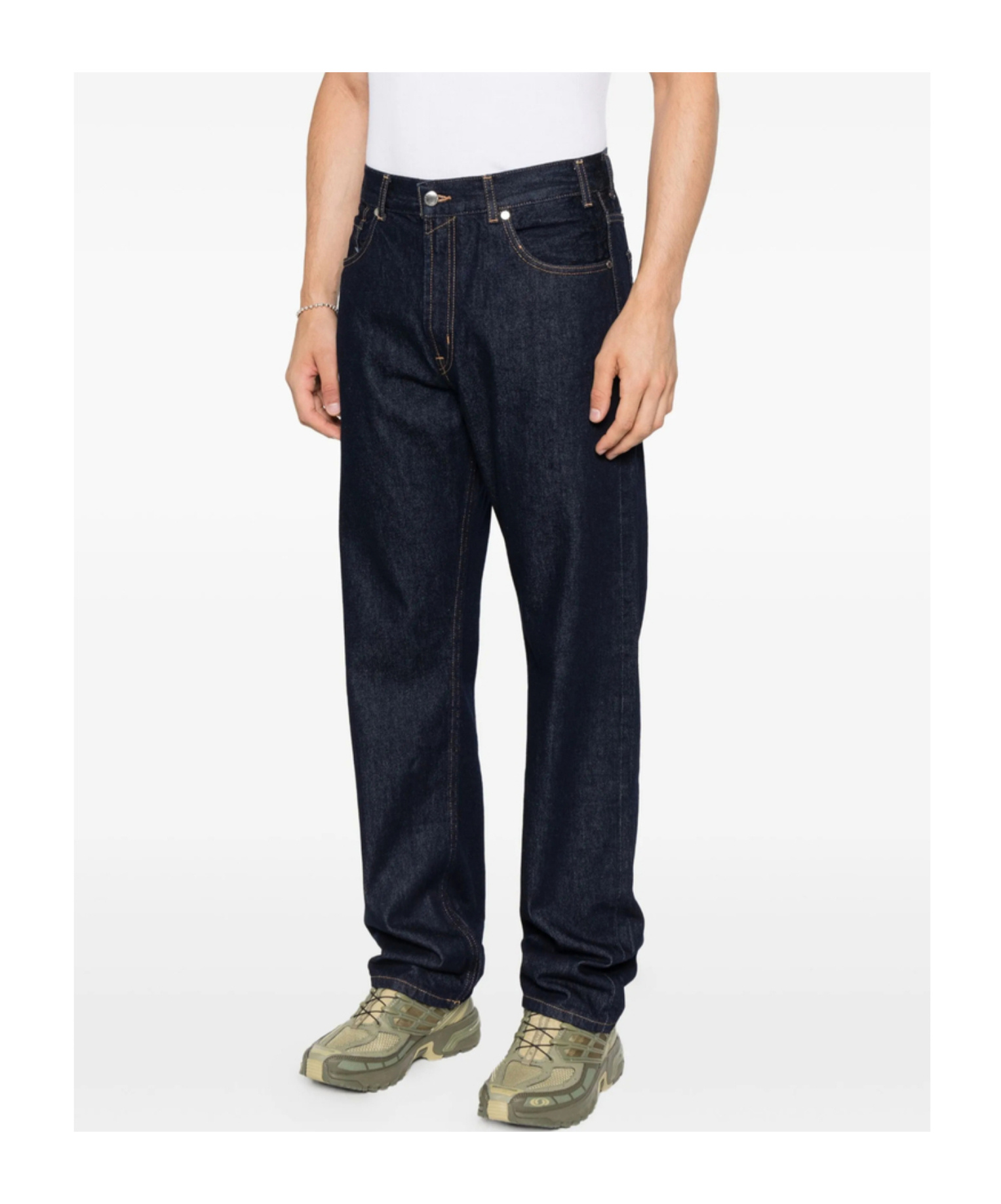 7 For All Mankind Belt-loop Jeans In Black