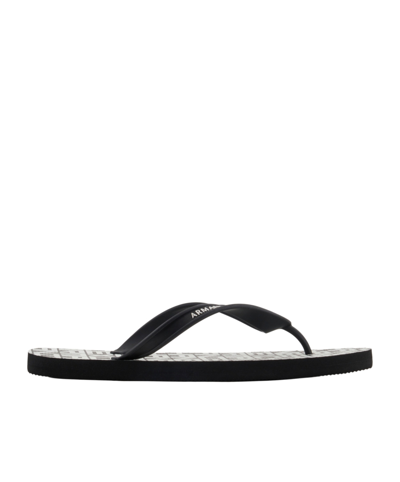 Armani Exchange Rubber Flip Flops With Logo Writing