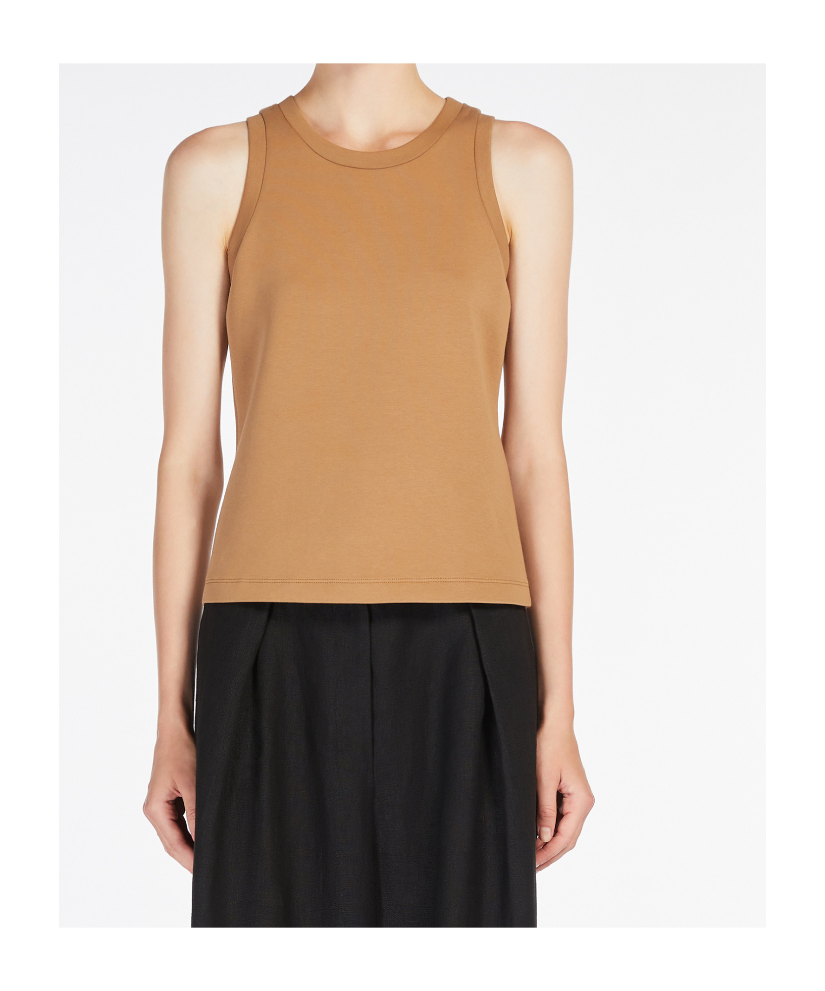 Max Mara Sleeveless Shirt In Nude