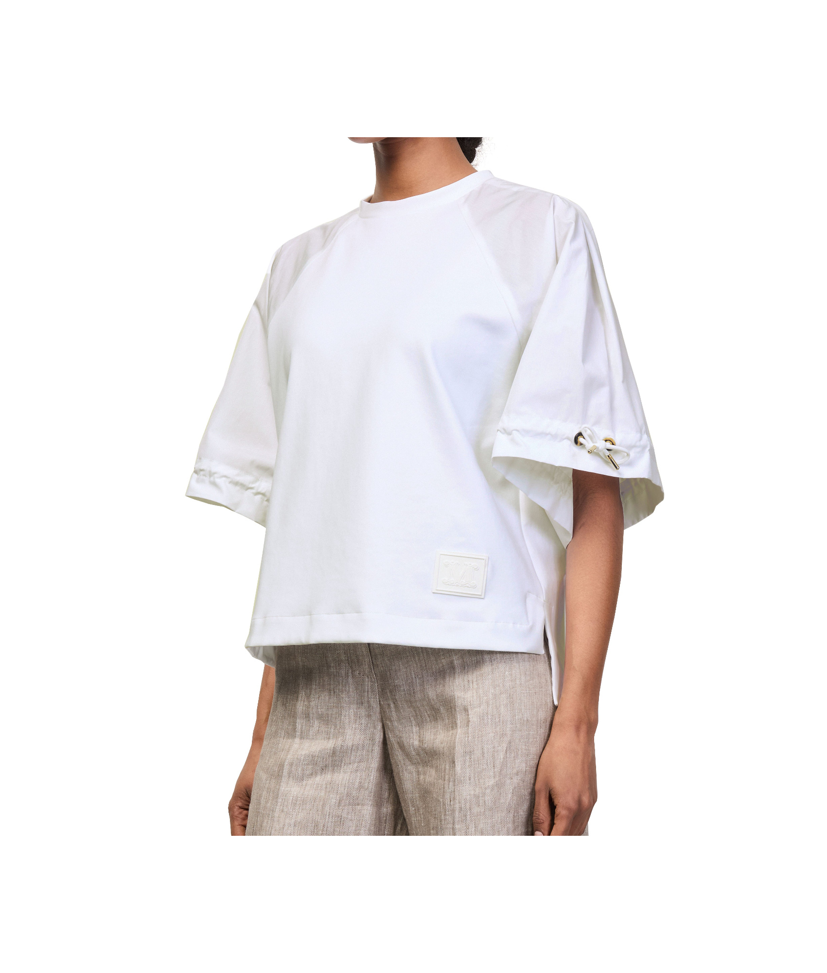 Max Mara Puff-sleeve Blouse In White