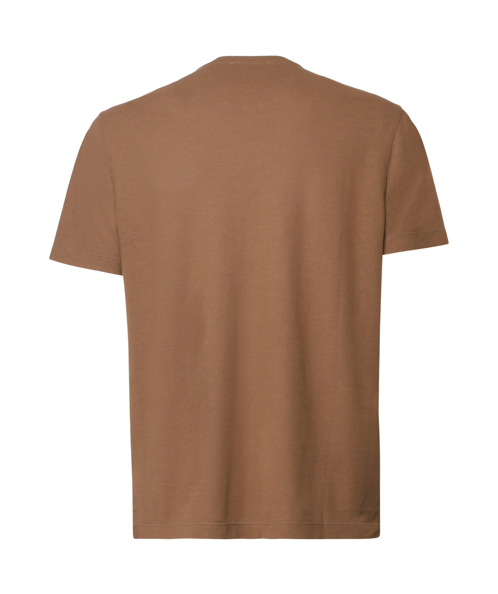 Zanone Crew Neck Plain Design Short Sleeves T-shirt In Brown
