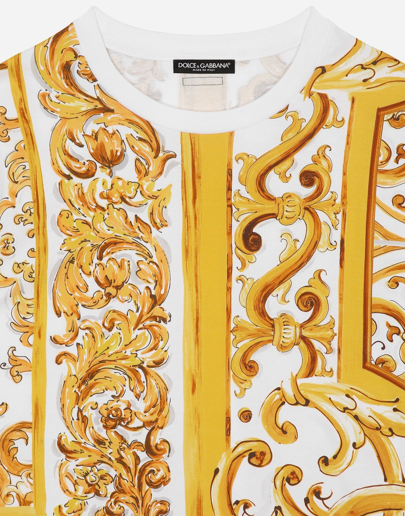 DOLCE & GABBANA MAJOLICA-PRINT COTTON T-SHIRT