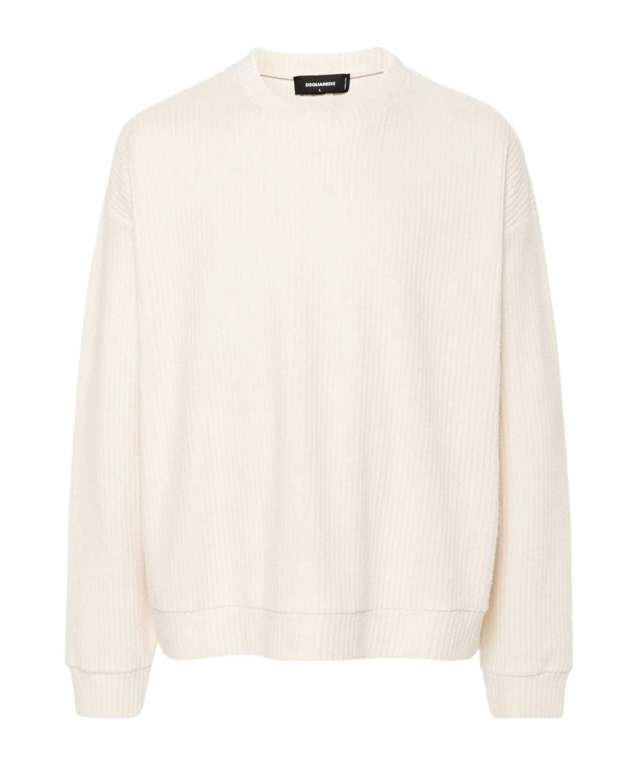 Shop Dsquared2 Ribbed Sweater In White