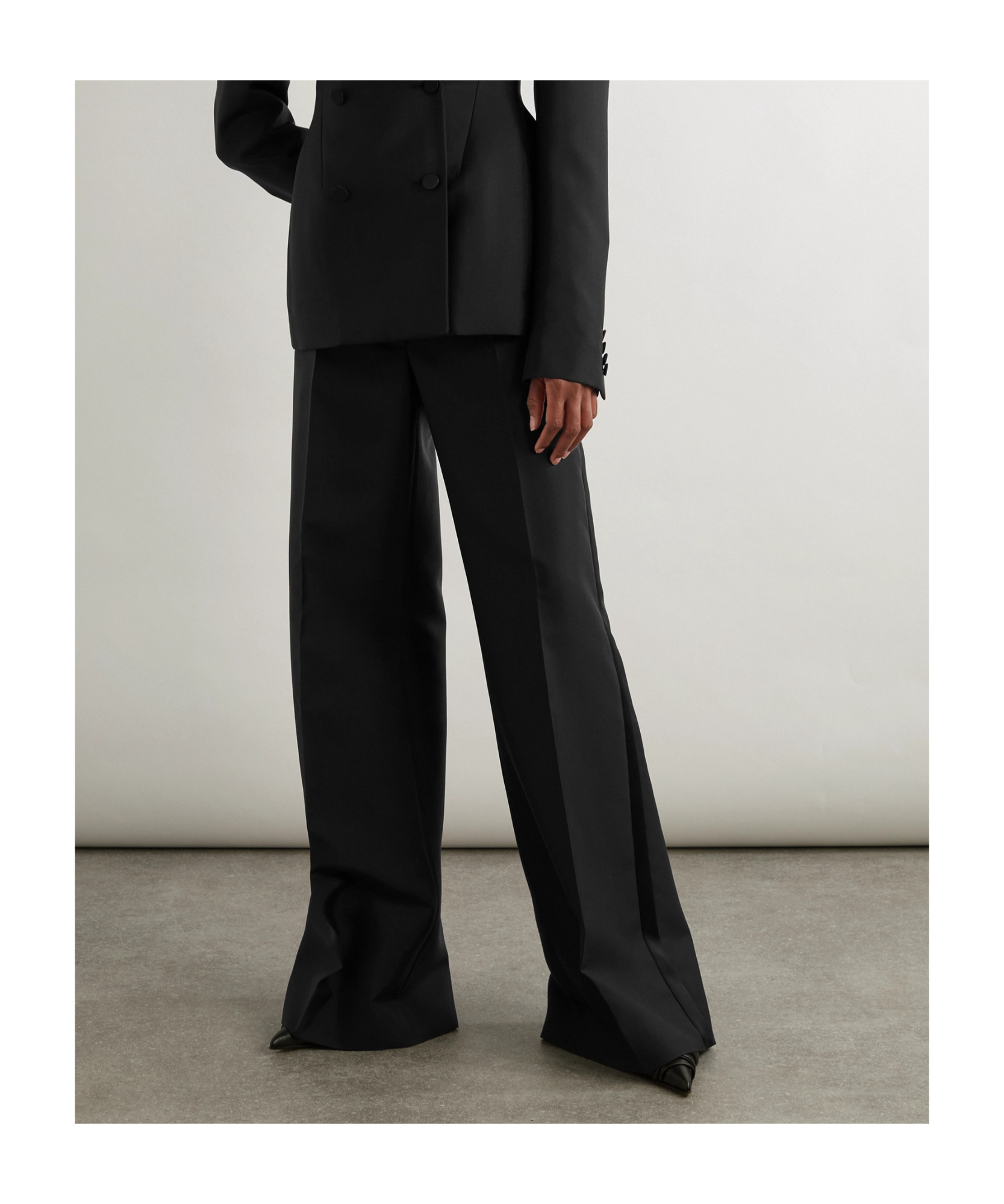 Shop Alexander Mcqueen Wide-leg Side Stripe Trousers In Black