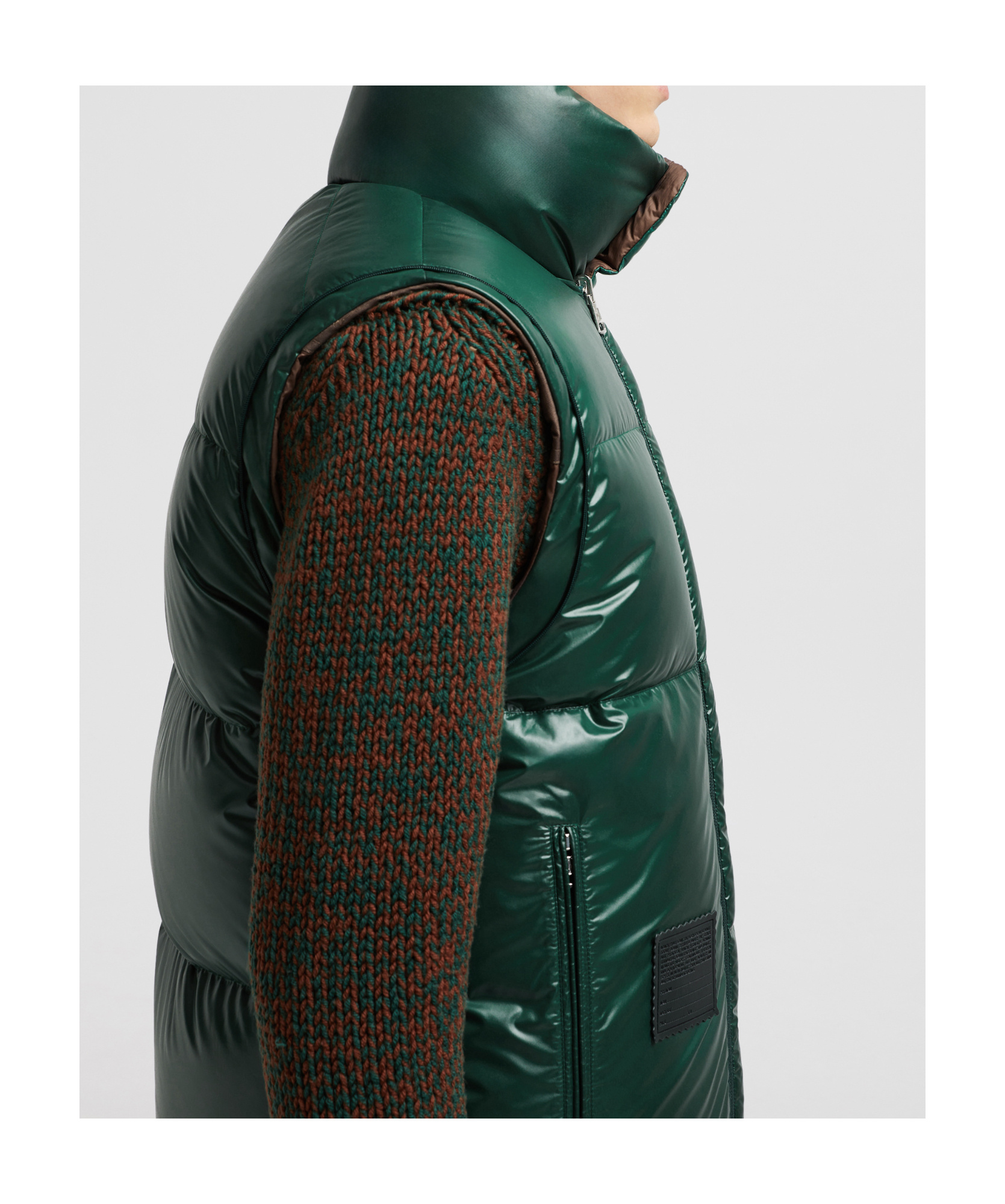 Moncler "verone 1" Reversible Crop Down Jacket In Brown