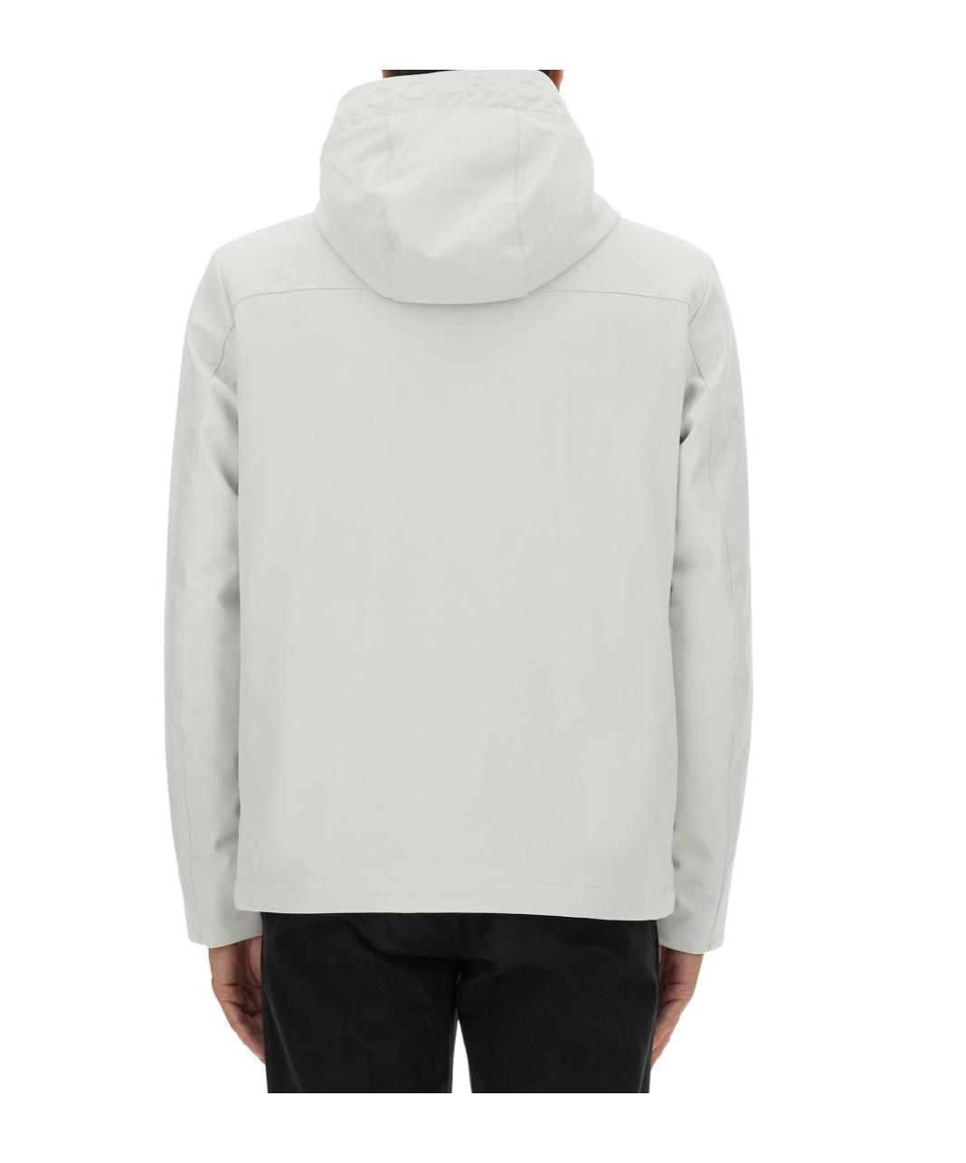 Woolrich Hooded Jacket With Long Sleeves And Pockets In Gray