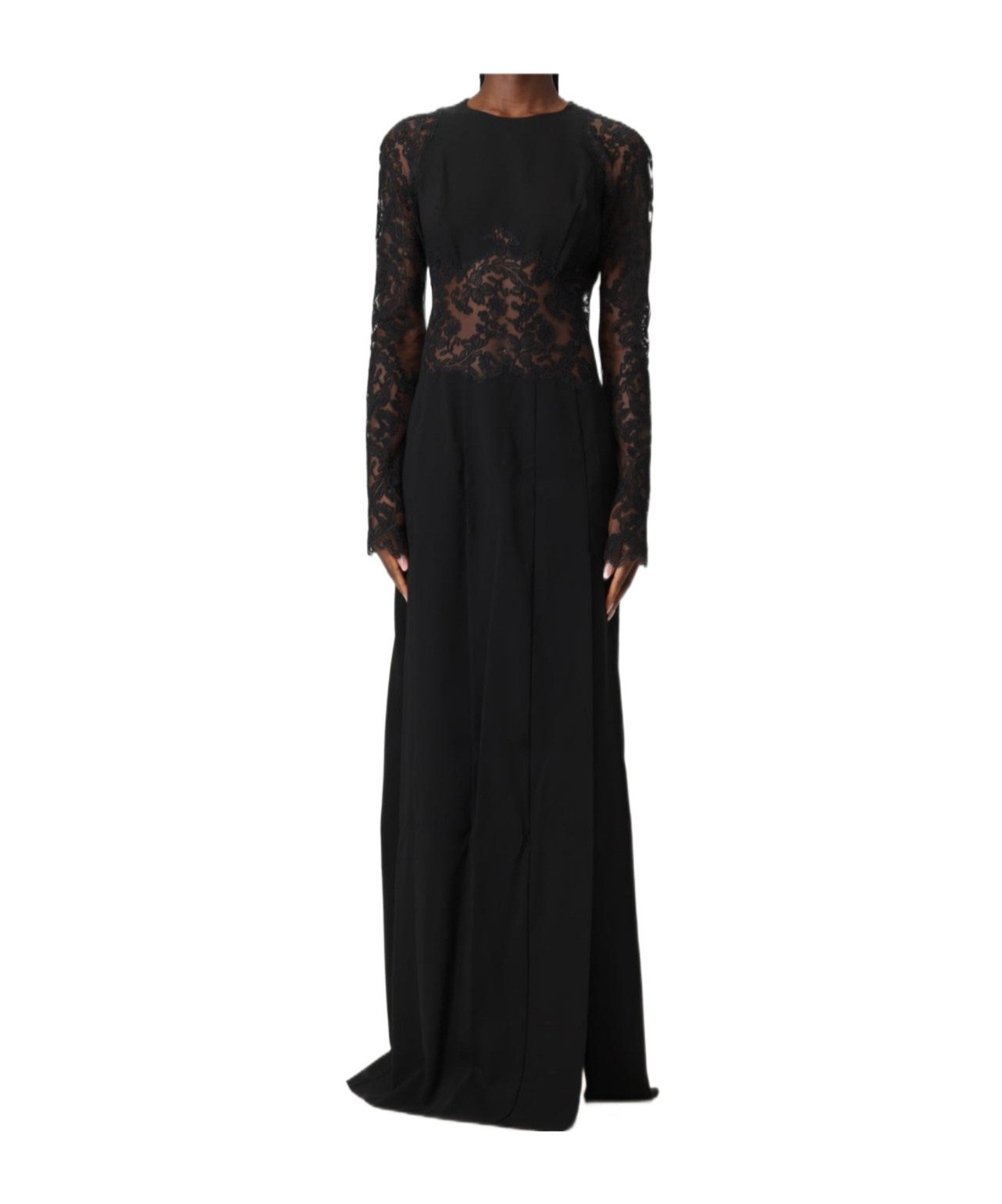 Ermanno Scervino Long Sleeve Dress In Black