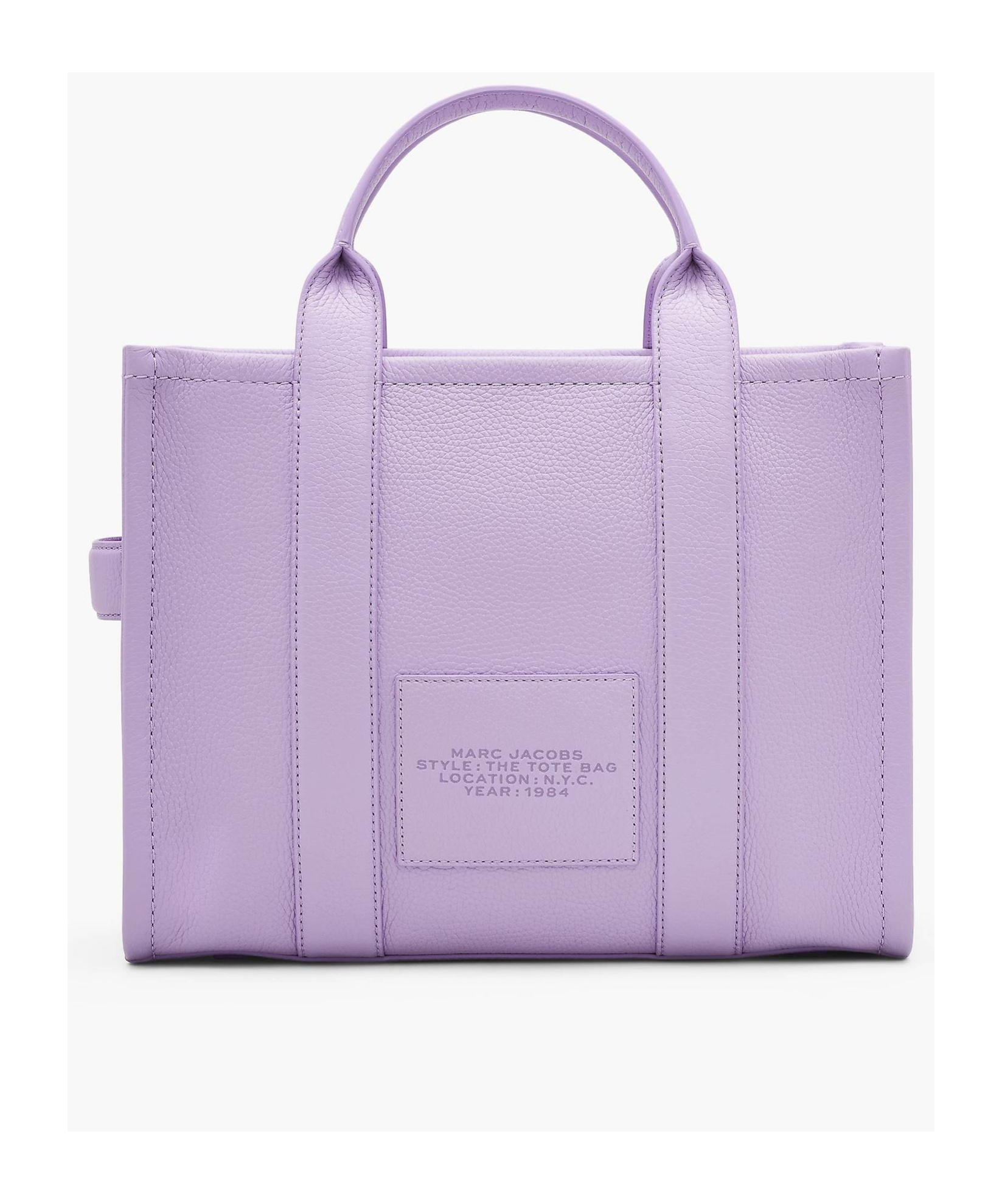 Marc Jacobs The Leather Medium Tote Bag In Purple