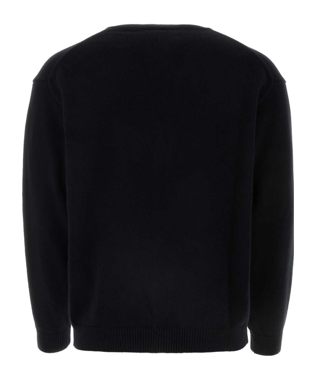 Kenzo V-neckline Cuffs And Hem In Ribbing In Black