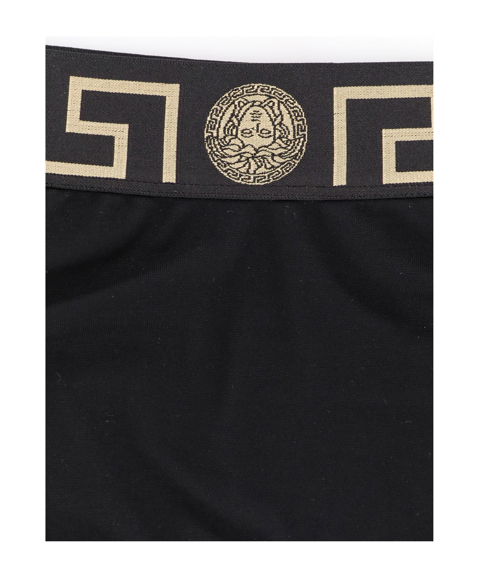Versace Black Greca Border Bra In Black