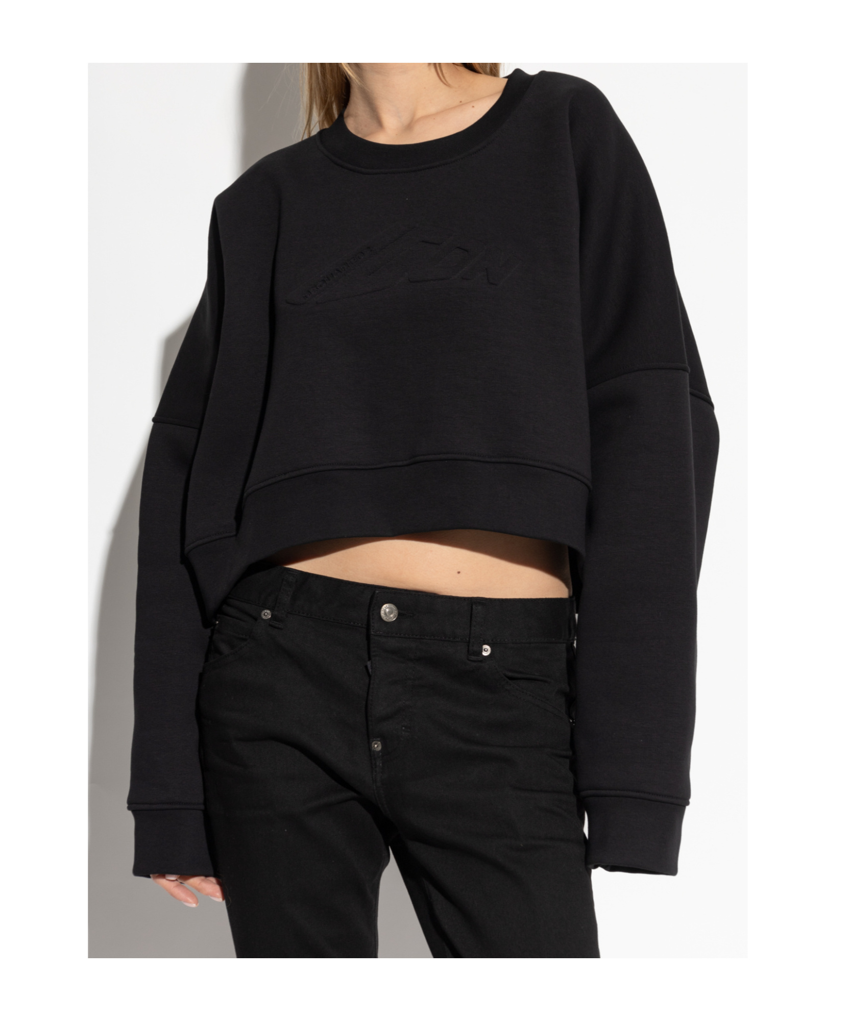 Dsquared2 Long-sleeved Sweater In Black