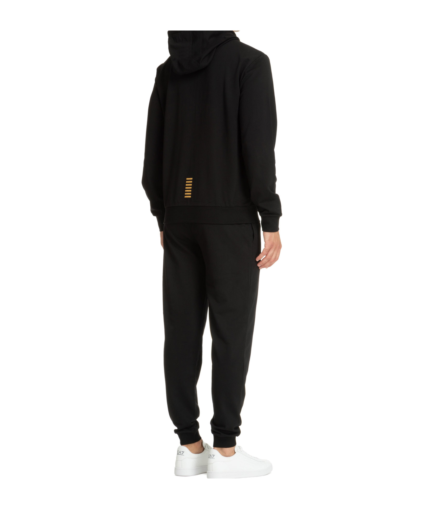 Ea7 Hoded Sportswear Set In Black