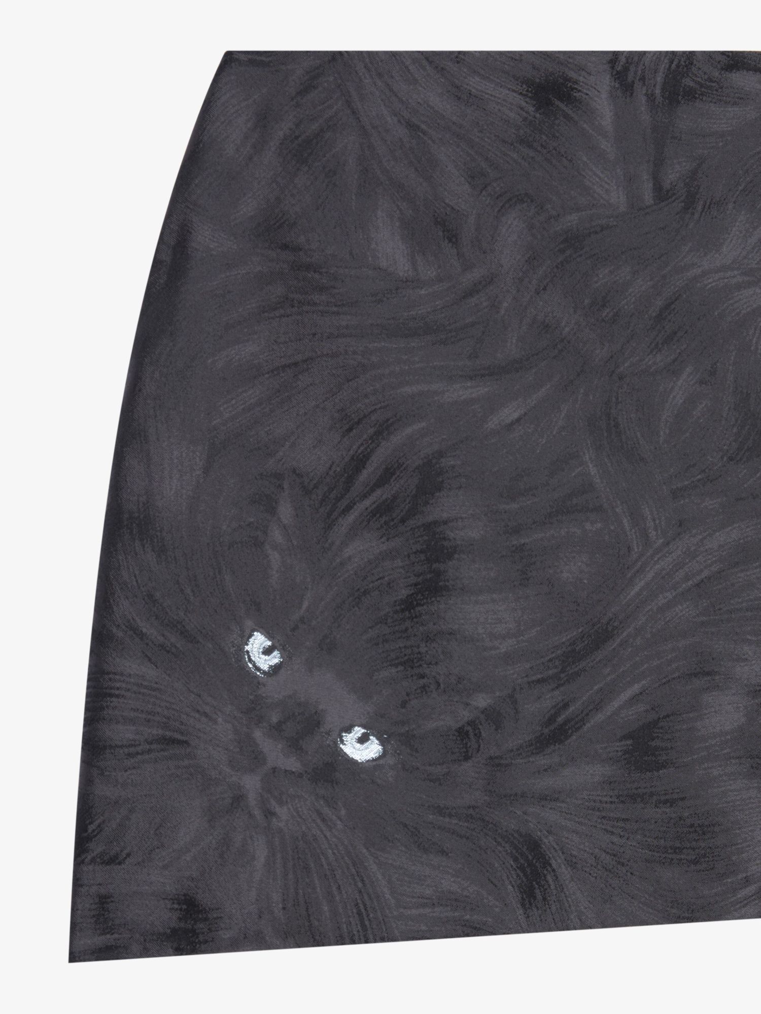 Givenchy Mini Asymmetric Skirt In Cat Jacquard In Black