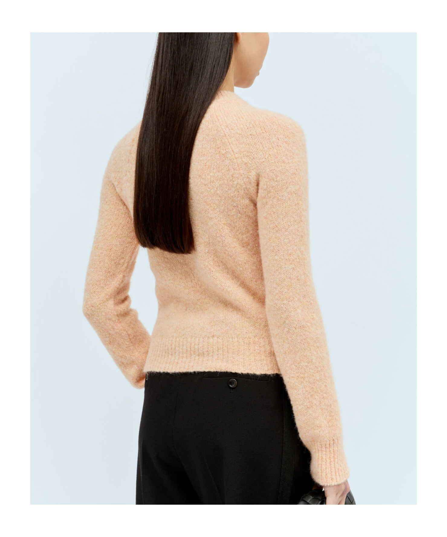 Dries Van Noten Texas Wool Blend Sweater In Peach In Nude