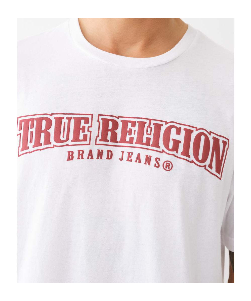 True Religion Painted Horseshoe Relaxed Tee In White