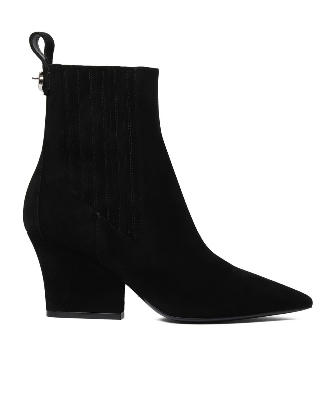 Valentino Vlogo Lockette Suede Ankle Boots In Black