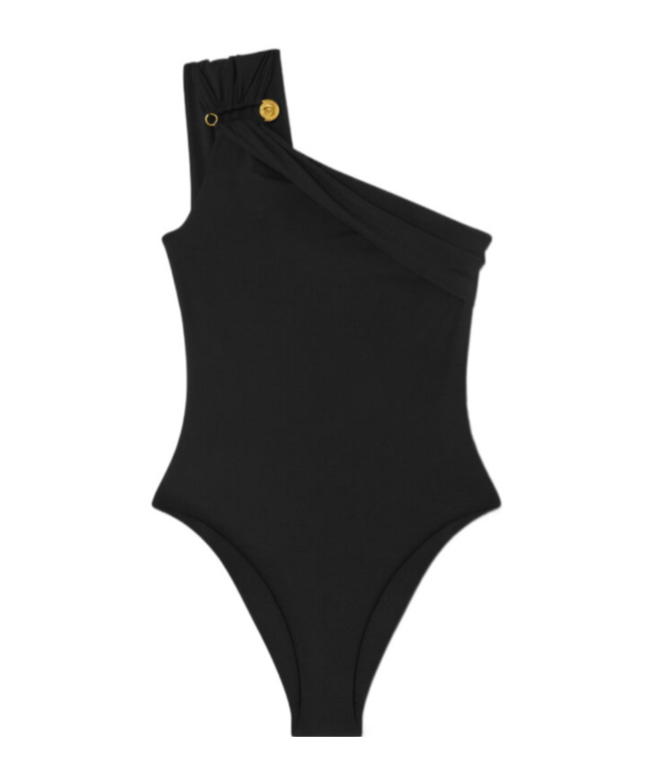 Versace One-shoulder Swimsuit Gold-tone Hardware
