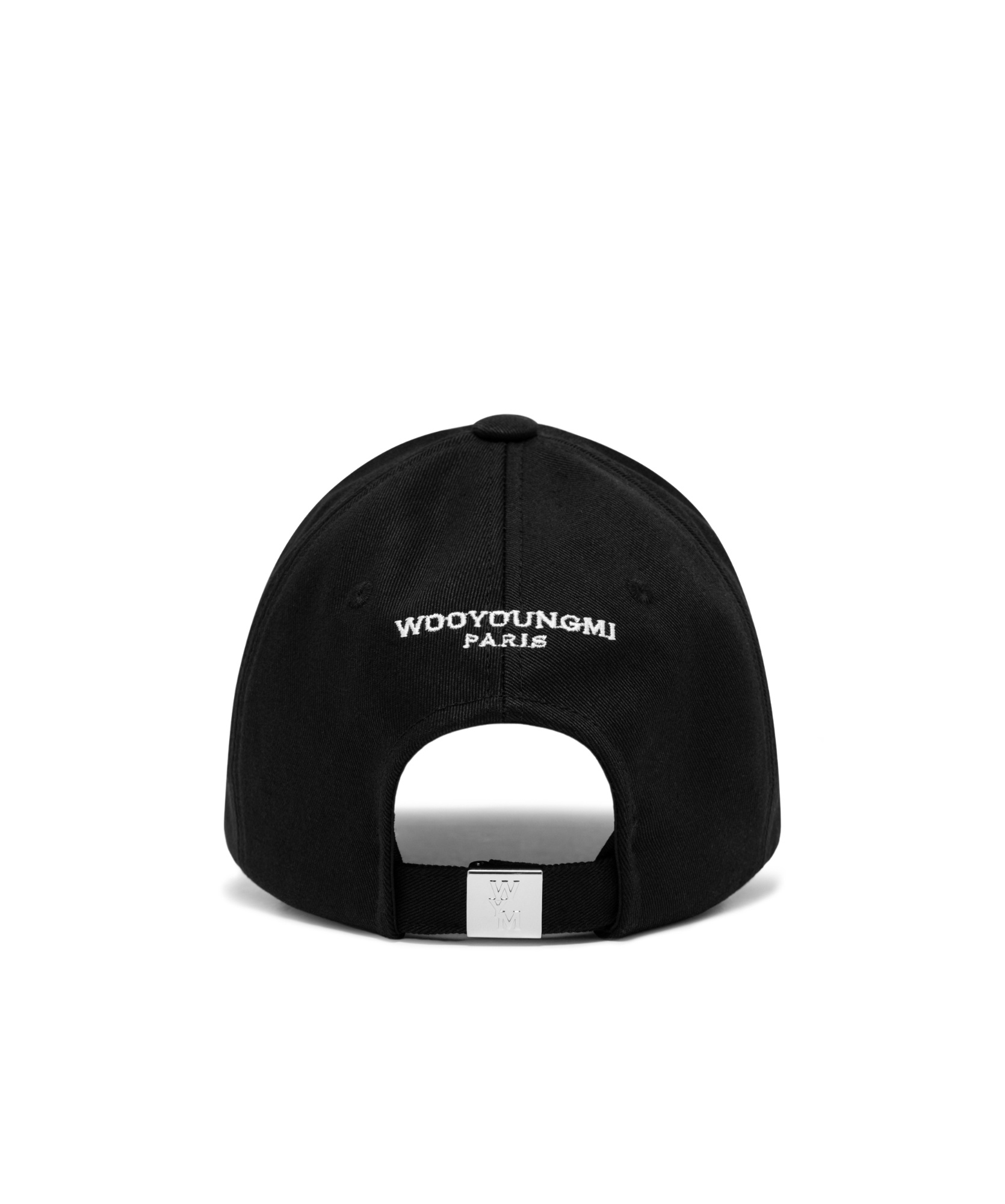 Wooyoungmi Black Baseball Cap With Logo Print On The Front And Logo Lettering On The Rear In Black